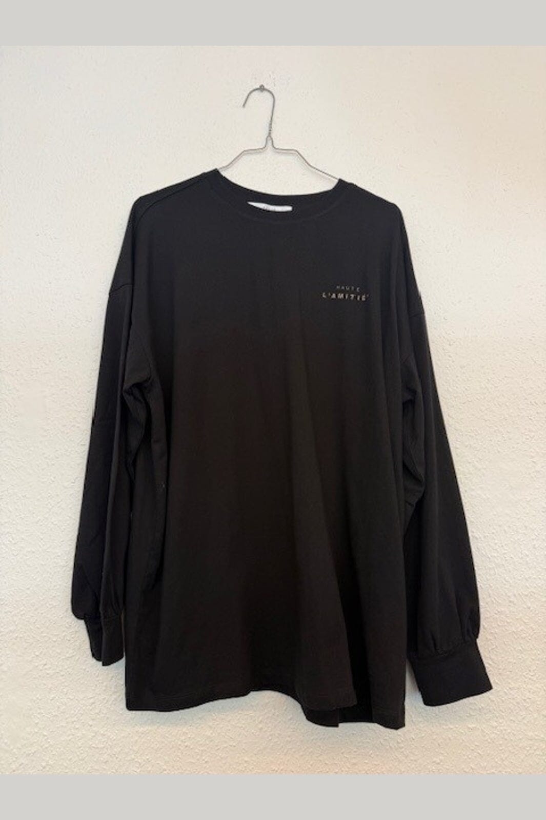 Haute L'Amitié - Crew Neck Ls Tee HL10420 - Black/ Walnut Print