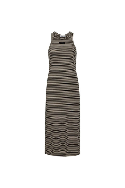 Haute L'Amitié - Dessert Rib Stripe Dress HL10136 - Walnut