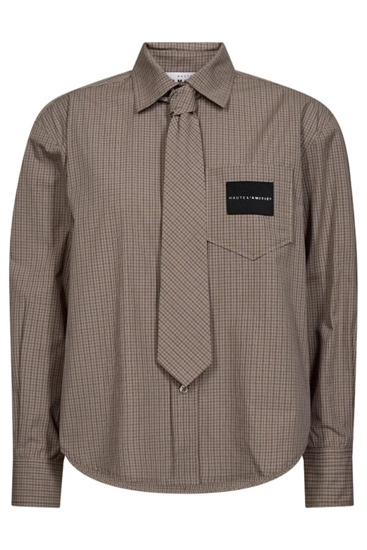 Haute L'Amitié - Ida Check Tie Shirt Hl11229 - Walnut Skjorter 