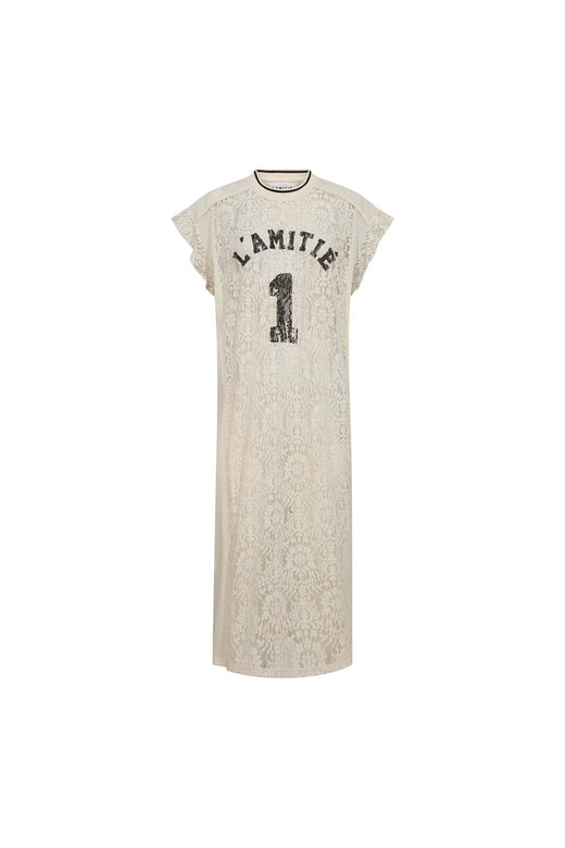 Haute L'Amitié - Lace Football Frill Dress HL10132 - Pearl