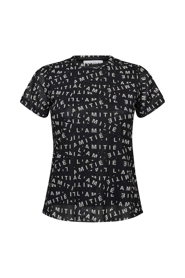 Haute L'Amitié - L'Amitié Mesh Logo Tee HL10127 - Black