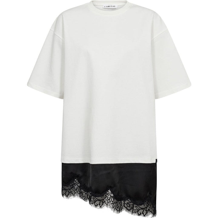 Haute L'Amitié - Loose Mix Lingerie Tee HL10718 - Off-White T-shirts 