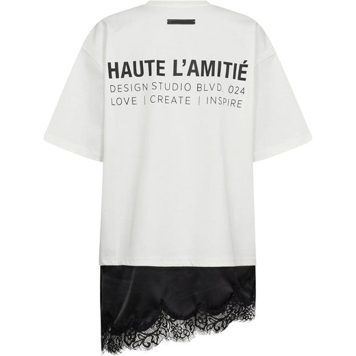 Haute L'Amitié - Loose Mix Lingerie Tee HL10718 - Off-White T-shirts 