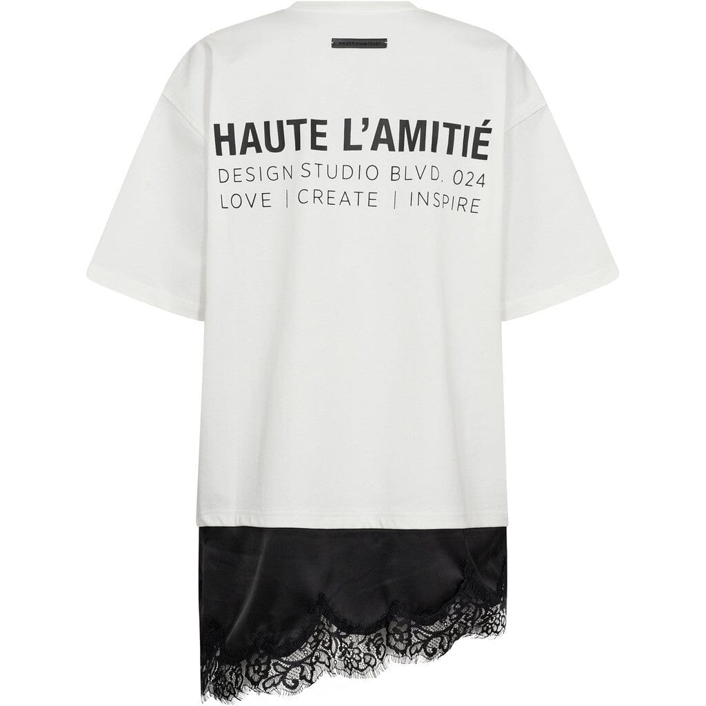 Haute L'Amitié - Loose Mix Lingerie Tee HL10718 - Off-White T-shirts 