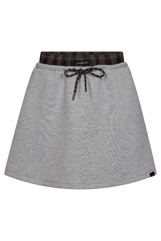 Haute L'Amitié - Maxi Sweat Pull-On Skirt Hl11156 - Grey Melangé Sweatshirts 