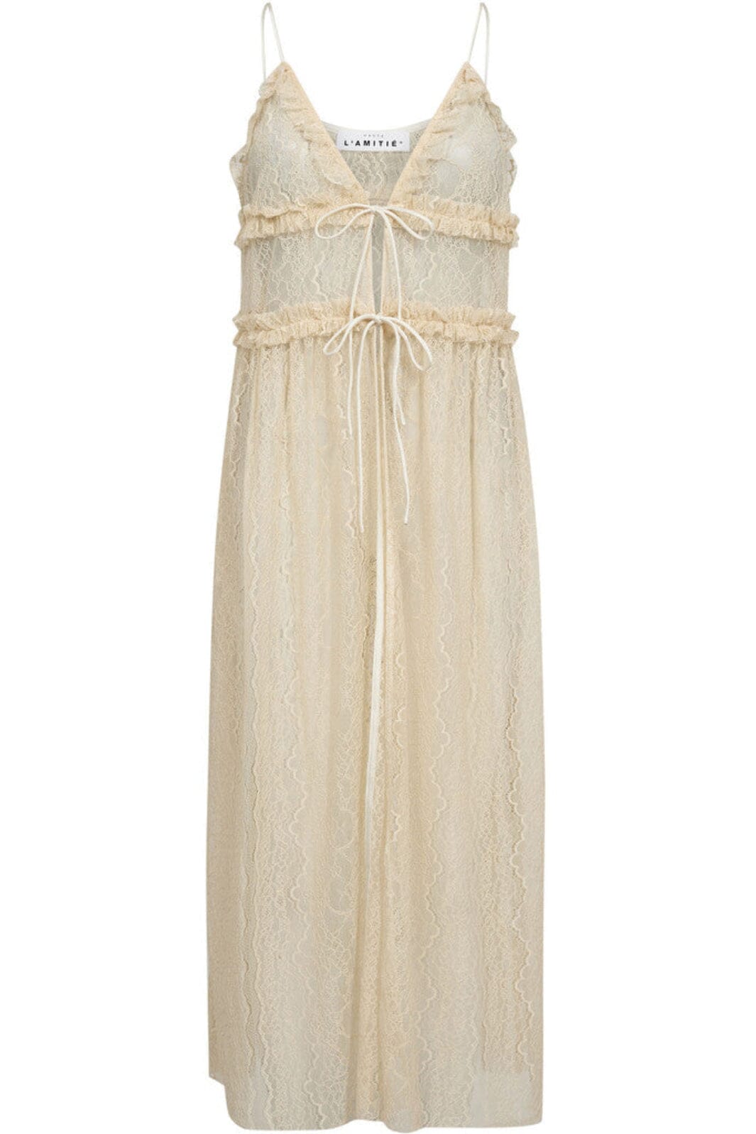 Haute L'Amitié - New Lace Tie Dress HL10599 - Seashell Kjoler 