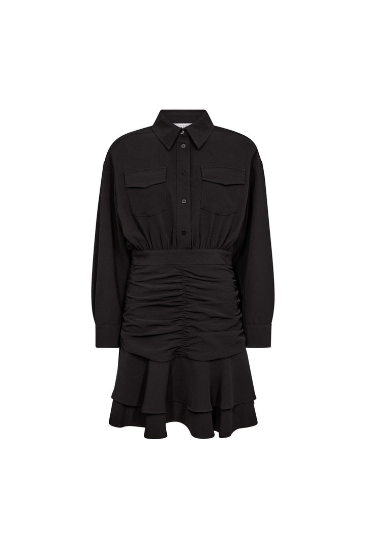 Haute L'Amitié - Satari Gather Shirt Dress HL10501 - Black