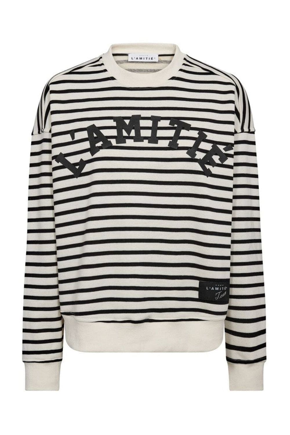 Haute L'Amitié - Stripe Logo Sweat HL10441 - Offwhite Black