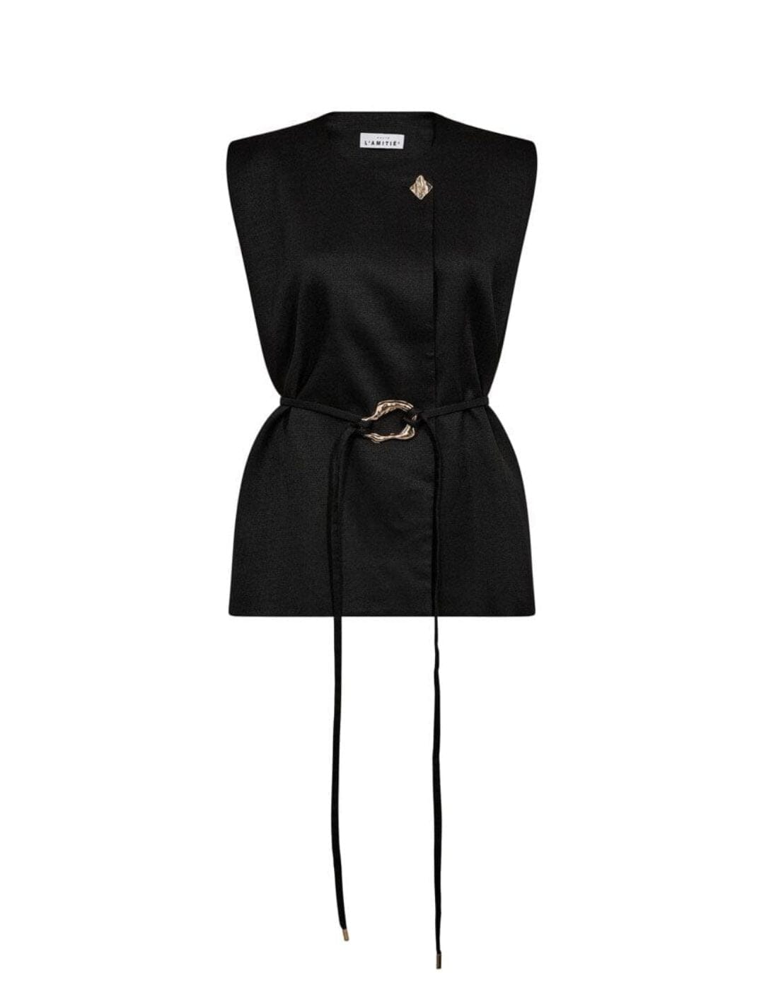 Haute L'Amitié - X Buckle Vest HL10458 - Black Veste 