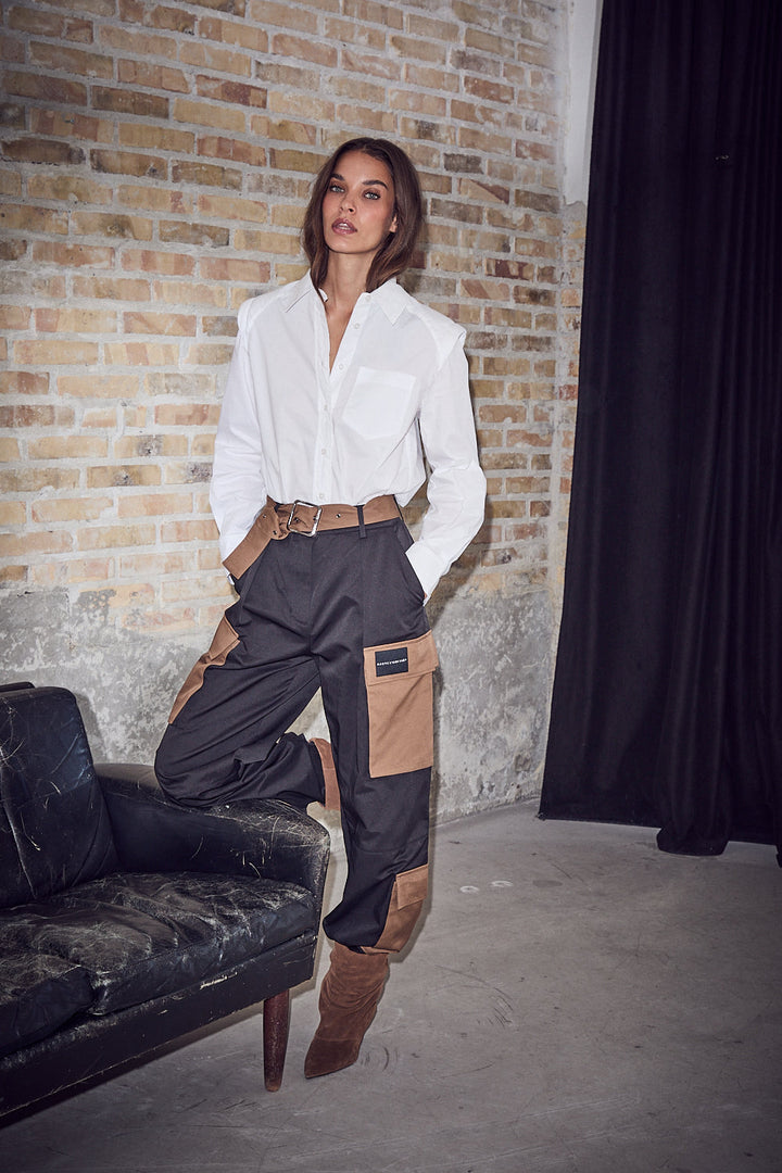 Haute L'Amitié - Rabi Mix Pocket Pant HL10836 - Dusty Mocca