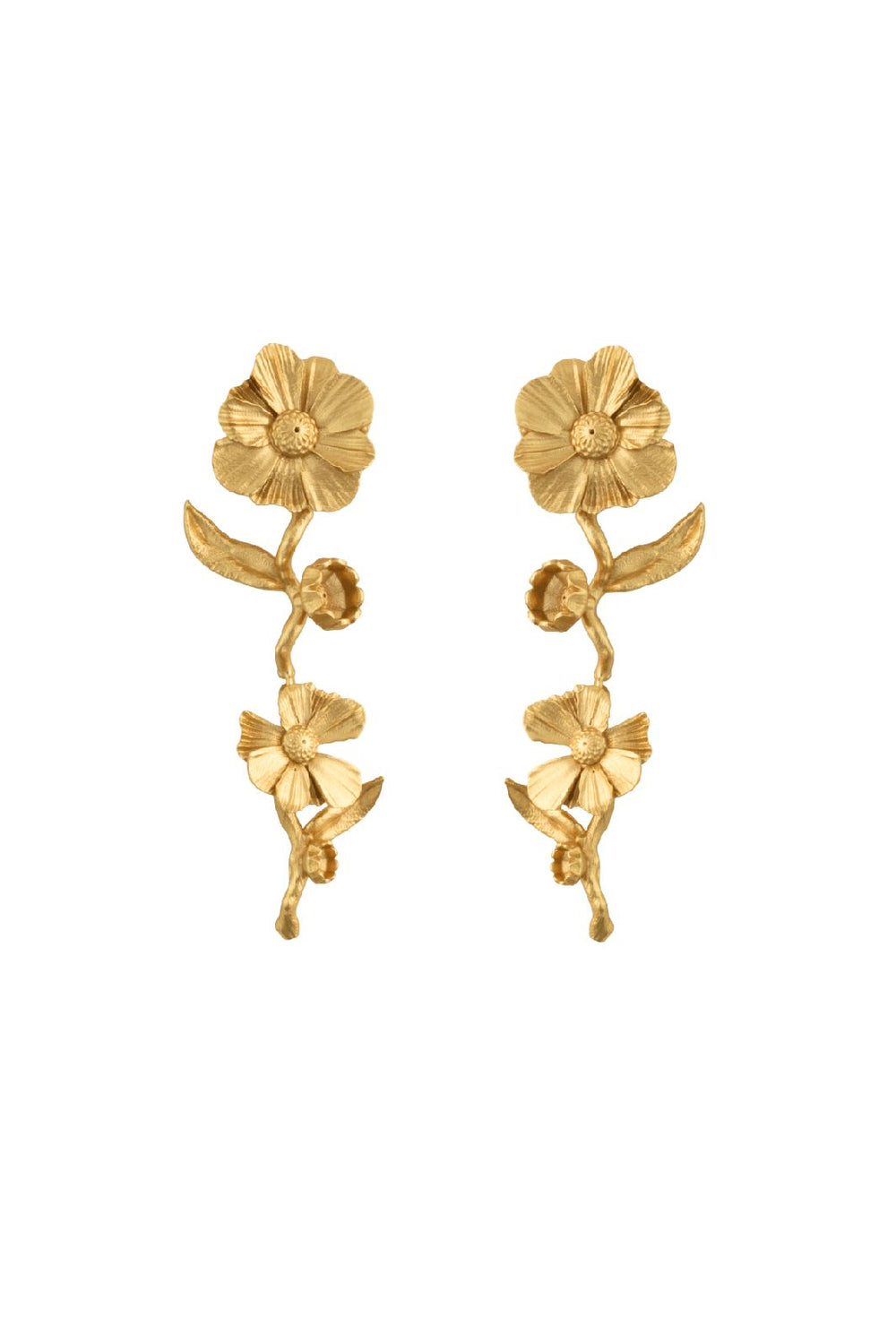 House Of Vincent - Wildflower Unfurl Earrings - Gilded