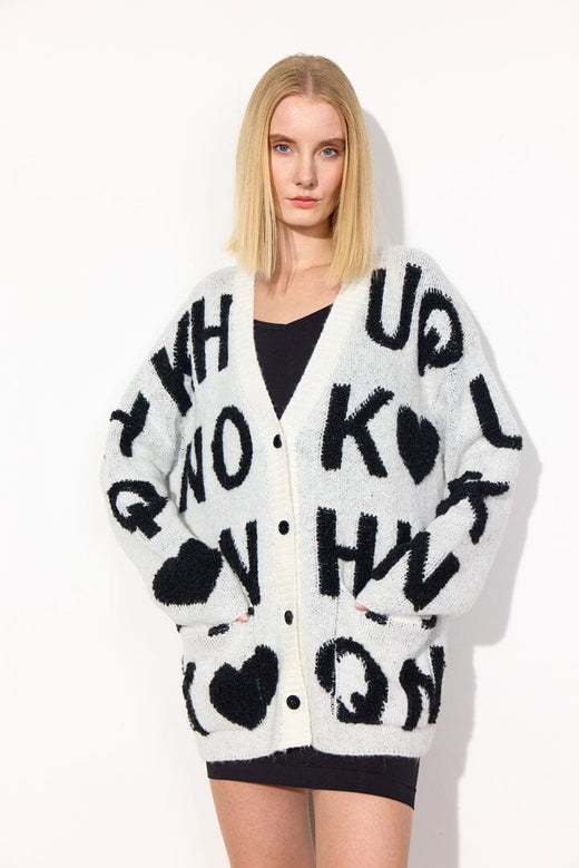 Hunkøn - Jenny Knit Cardigan 25681 - White