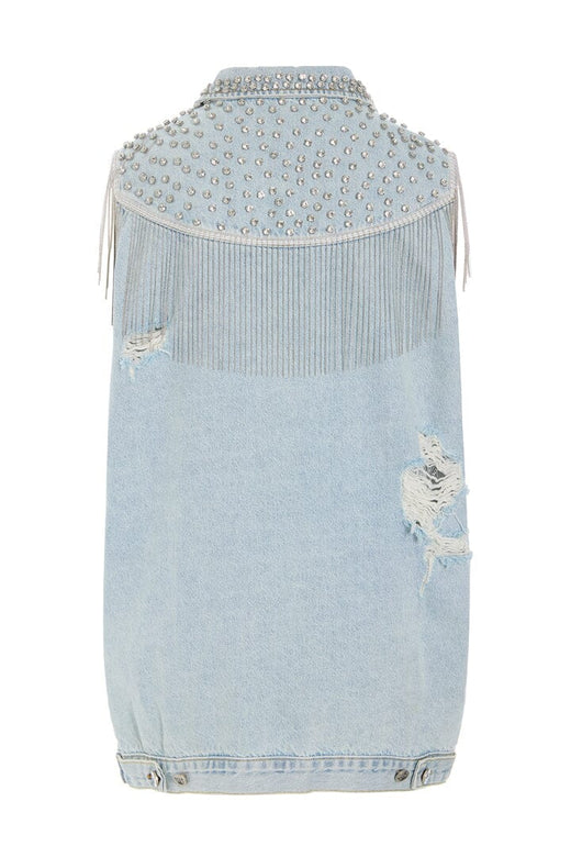 Hunkøn - Priya Gem Vest 26089 - Light Denim Veste 