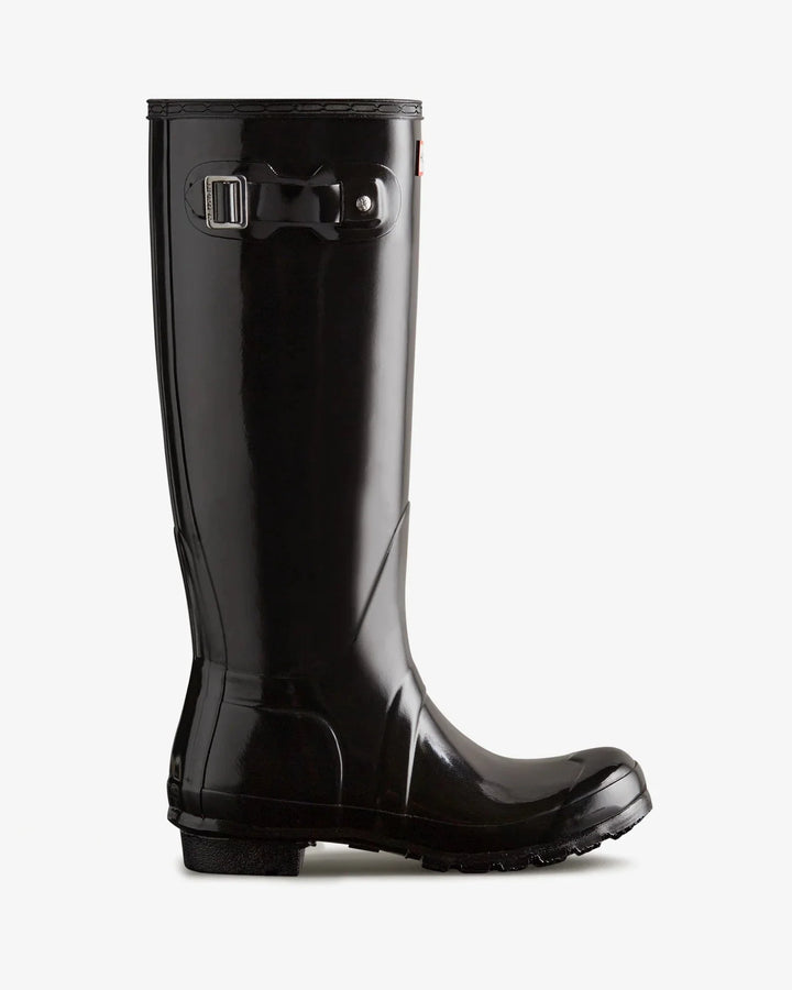 Hunter - Womens Original Tall Gloss Boot Wft1000rglblk - Black Gummistøvler 