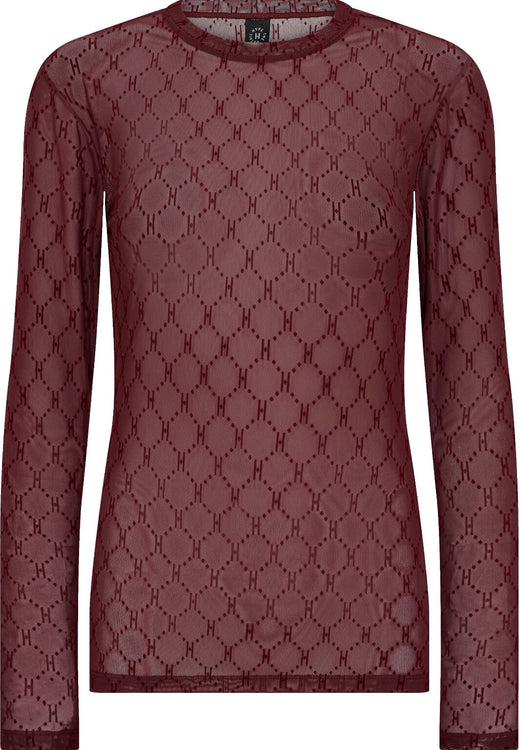 Hype The Detail - Mesh Blouse 300-14 - 12 - Rød Bluser 