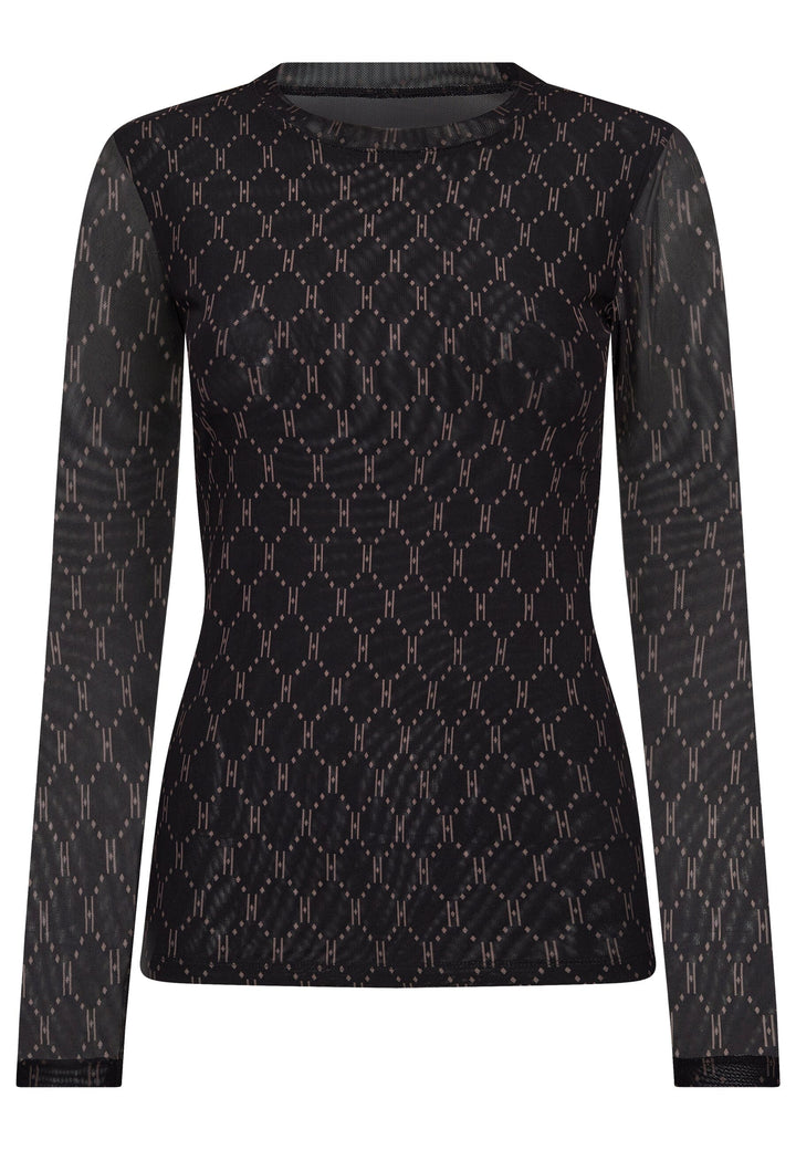 Hype The Detail - Mesh Blouse 320-15 - 50 - Black Bluser 