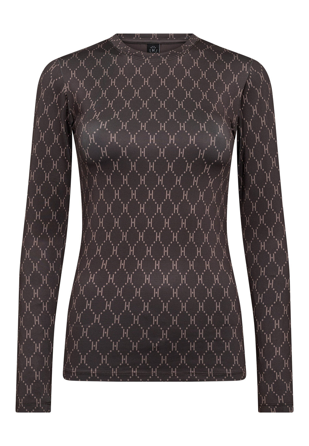 Hype The Detail - Printed Blouse 200-14 - 51 - Brun Bluser 