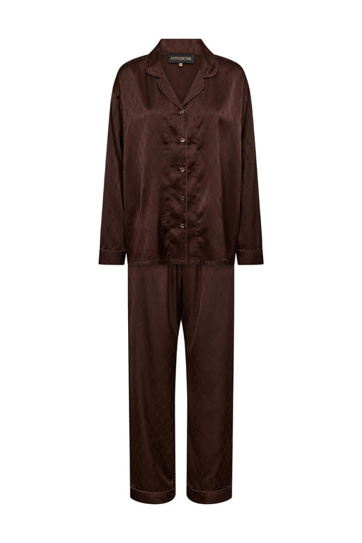 Hype The Detail - Satin Pyjamas 800-43 - 8989 - Brun Nattøj 