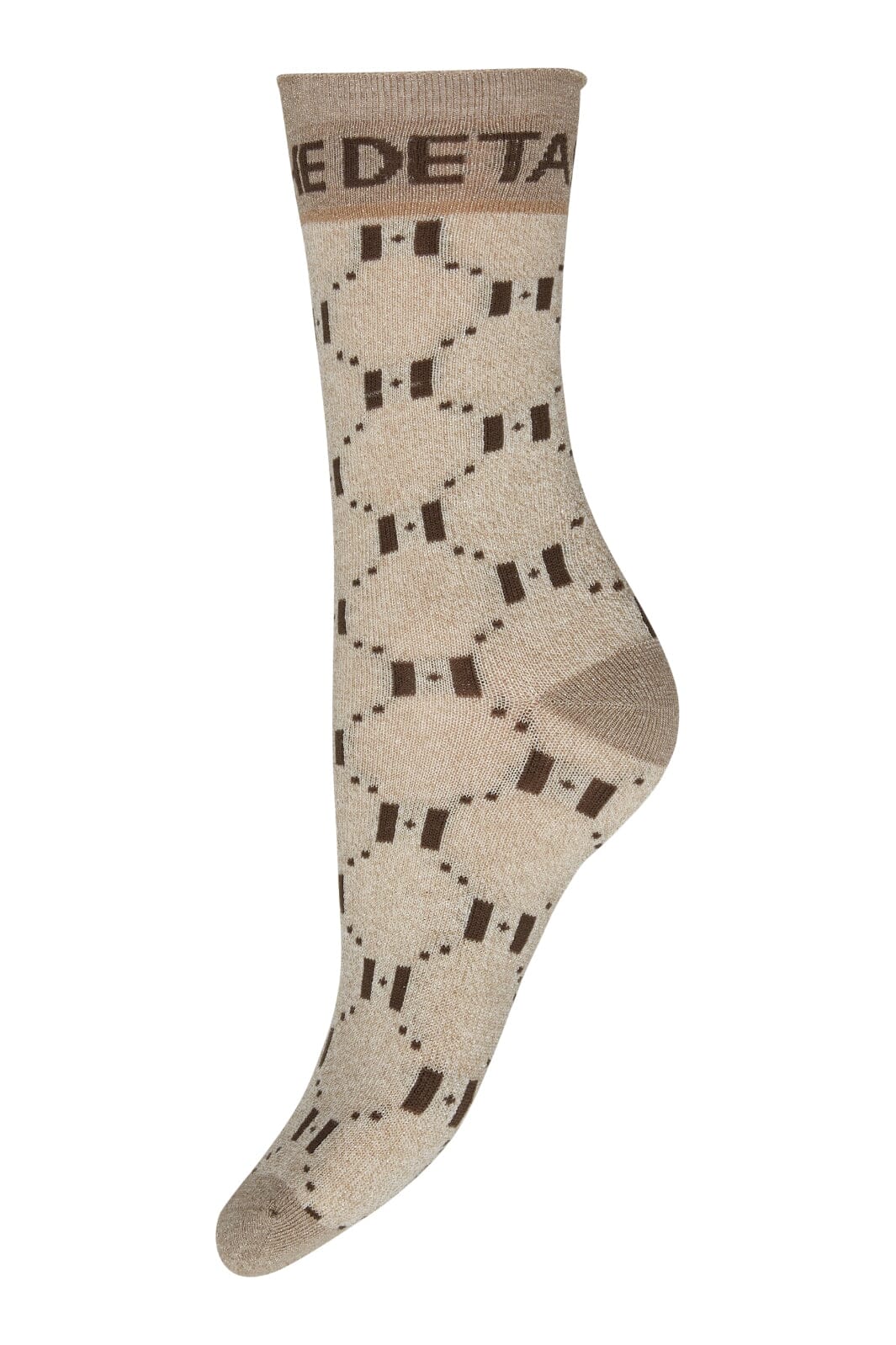 Hype The Detail - Sock W/Lurex 21563-75 - 1103 - Beige Strømper 