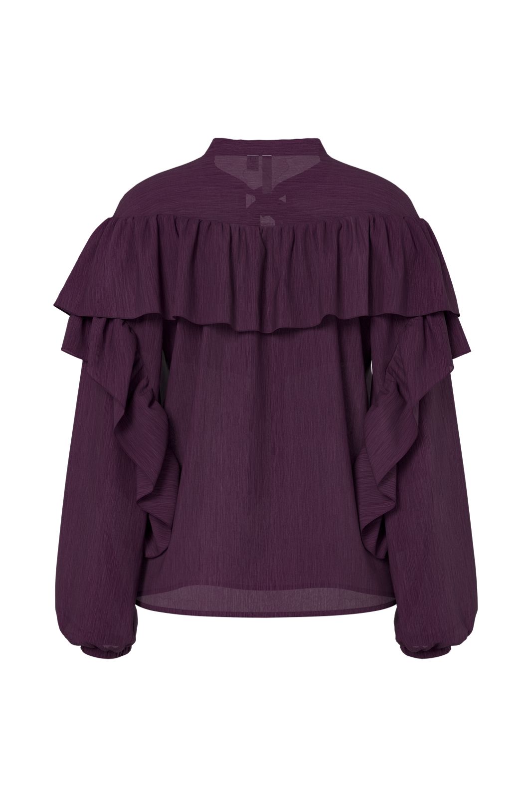 Hypedrop - Hdmelisa Ruffle Ls Blouse 32000021 - 5082000 - Potent Purple