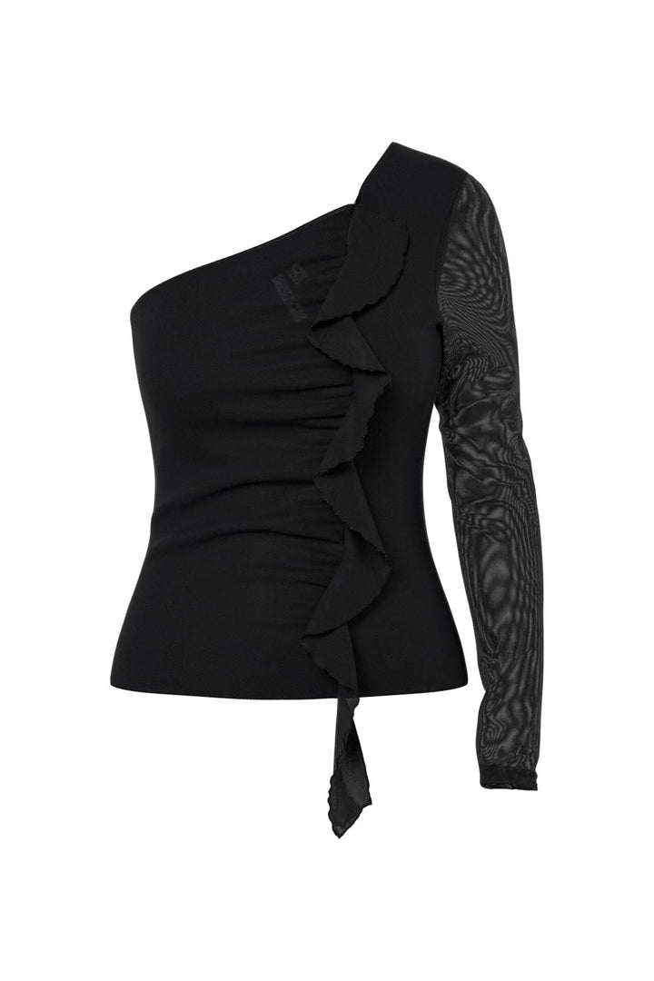 Hypedrop - Hdpatricia Mesh One-Shoulder Top 32000162 - 5099778 - Black