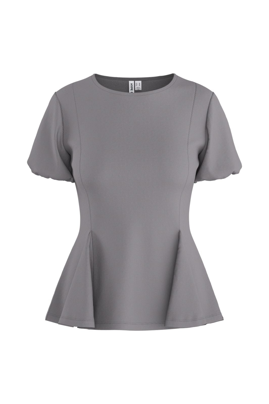 Hypedrop - Hdtamara Ss Peplum Top 32000271 - 5272517 - Steel Gray