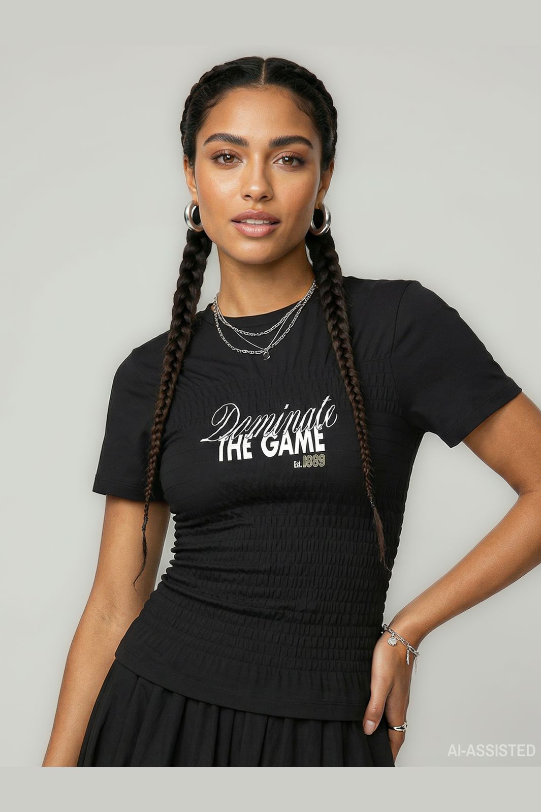 Hypedrop - Hdyolanda Ss Smock Top 32000469 - 5140236 - Black