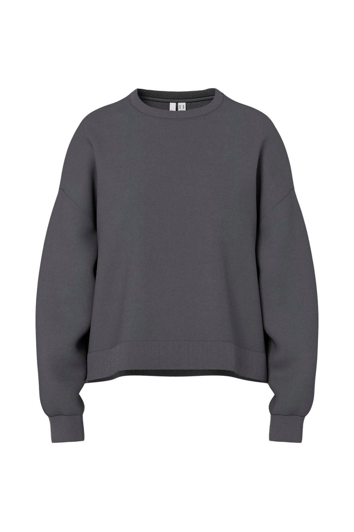 Hypedrop - Hdyumi Cropped Ls Sweat 32000475 - 5130377 - Iron Gate