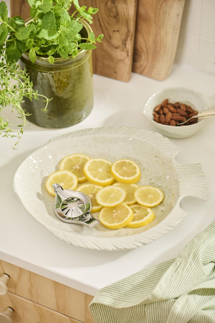 Ib Laursen - Fad Ocean White fiskeformet - Stentøj - 24028-00