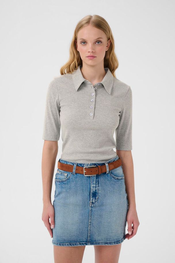 Gestuz - Gzdrew Polo Mel Top 10910951 - 107578 - Grey Mélange