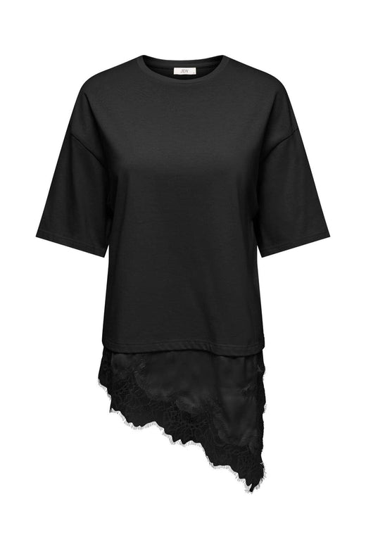 JDY - Jdyalma 2/4 Lace Detail T-Shirt - 5123495 Black