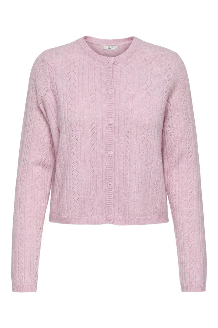 JDY - Jdyapril Life L/S O-Neck Cardigan Knt - 4906408 Fragrant Lilac Melange