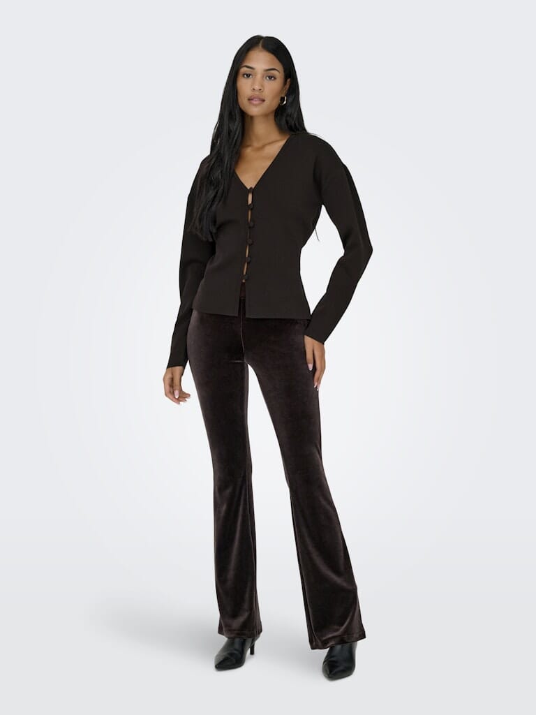 JDY - Jdyastra L/S Reversible Cardigan Knt - 4992128 Chocolate Torte Cardigans 