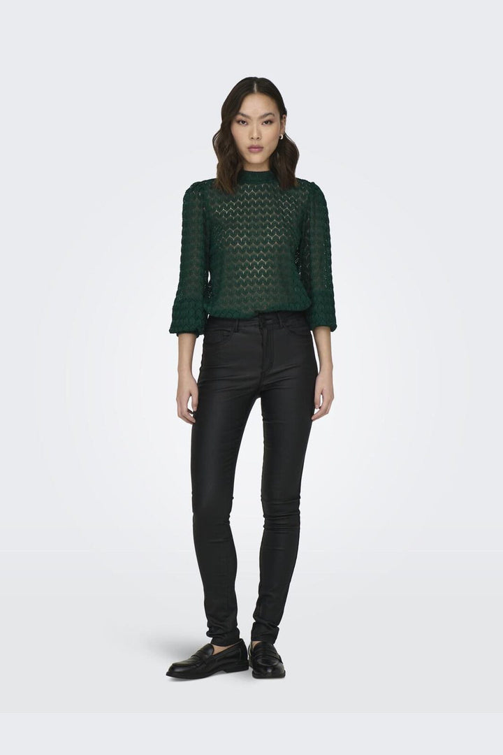 JDY - Jdyavery L/S Lace Top - 4381103 Scarab