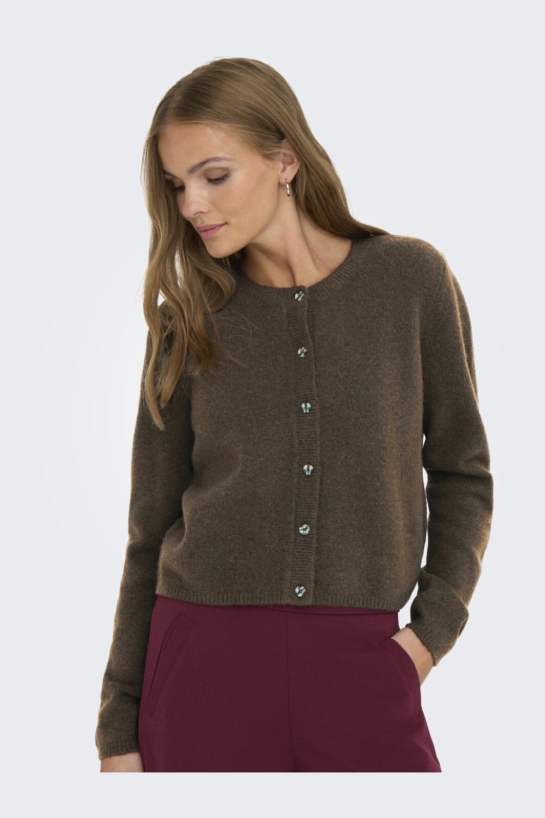 JDY - Jdychloe Life L/S Cardigan Knt - 4838281 Slate Black Melange