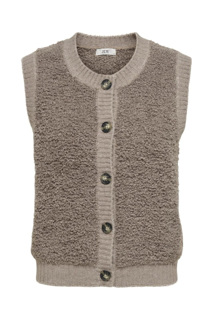 JDY - Jdyeira Life S/L O-Neck Button Vest Knt - 4876196 Mountain Trail