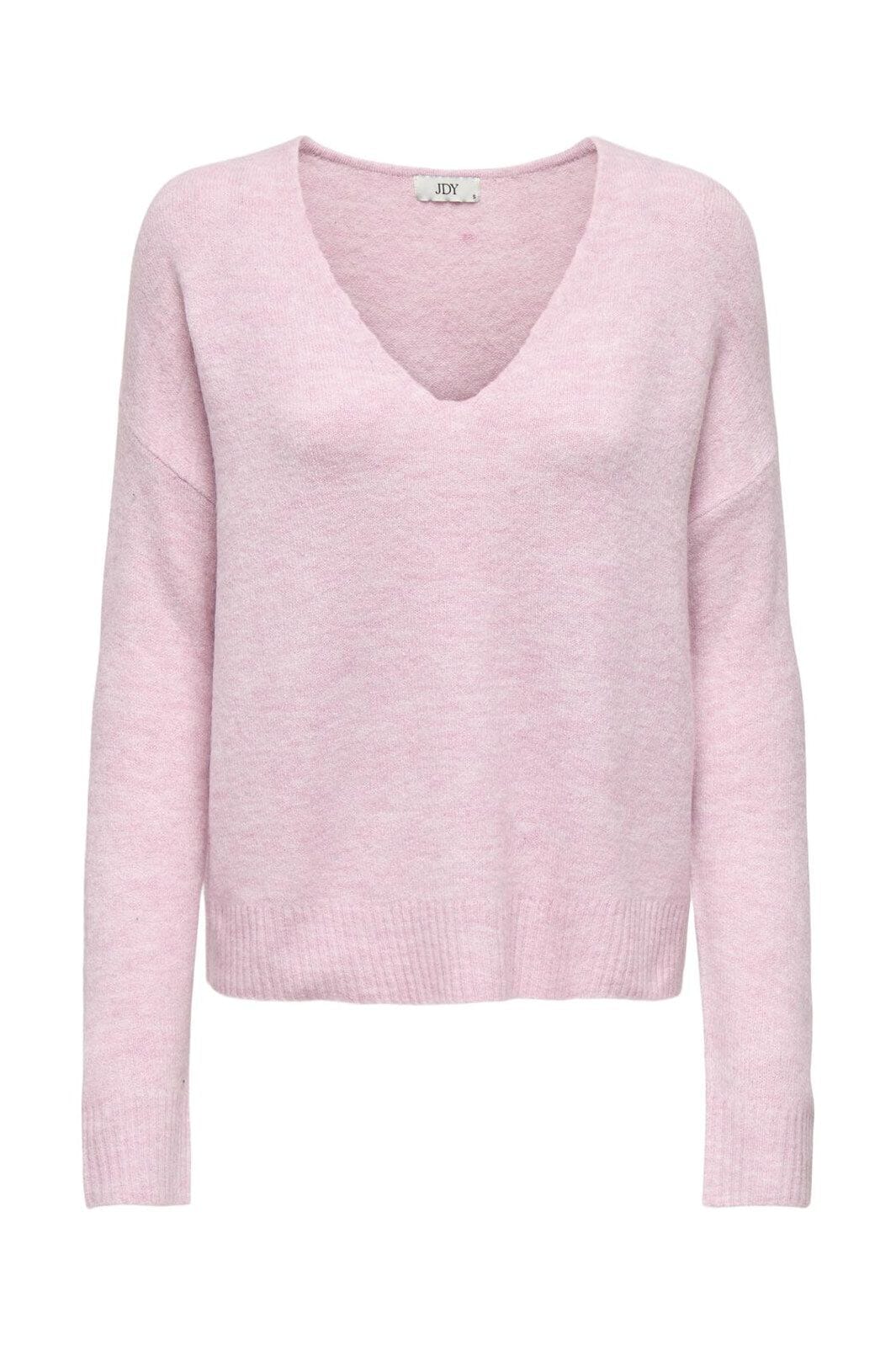 JDY - Jdyelanora L/S V-Neck Pullo. Knt - 4906533 Fragrant Lilac Melange