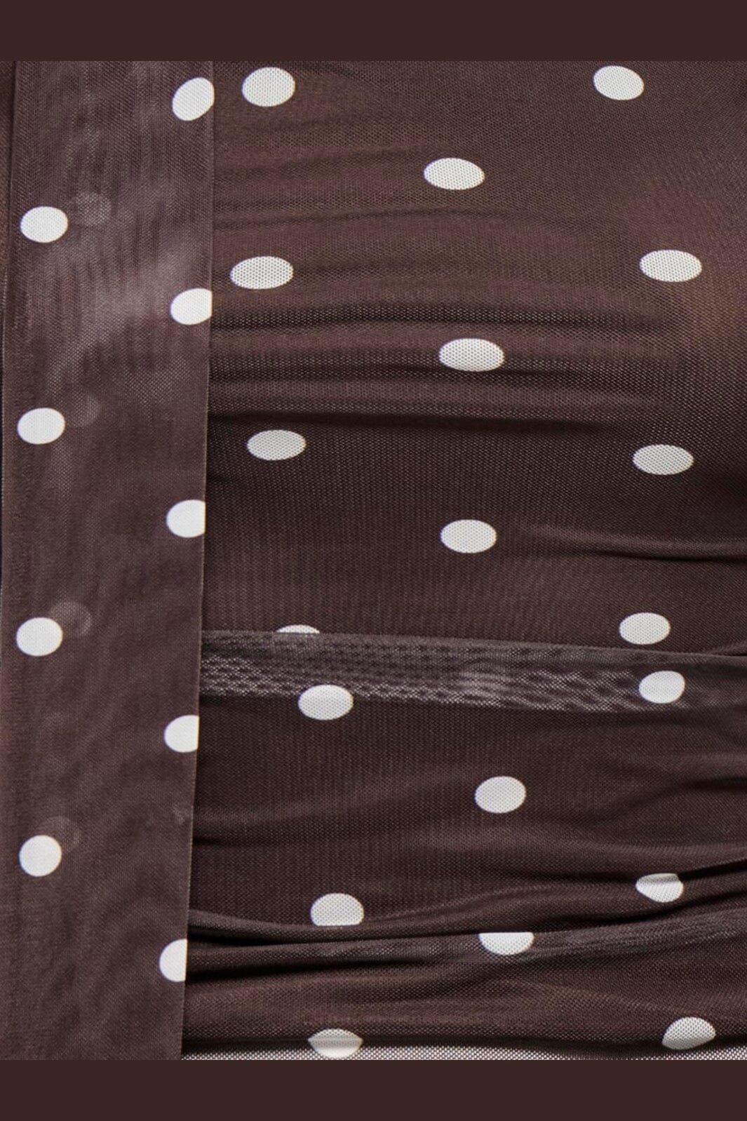 JDY - Jdyelsa Mesh Tube Top - 5104944 Coffee Bean Cd Dots