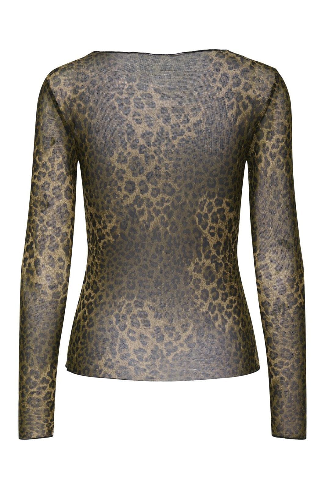 JDY - Jdyelsa New L/S O Neck Top - 4839449 Chocolate Brown Leo