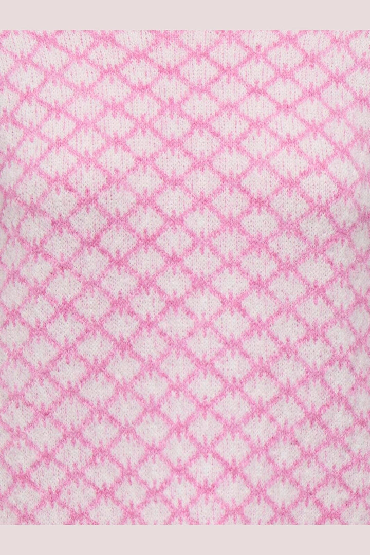 JDY - Jdyelvira L/S Jacquard Pullver Knt - 5174115 Bonbon Diamond Crush