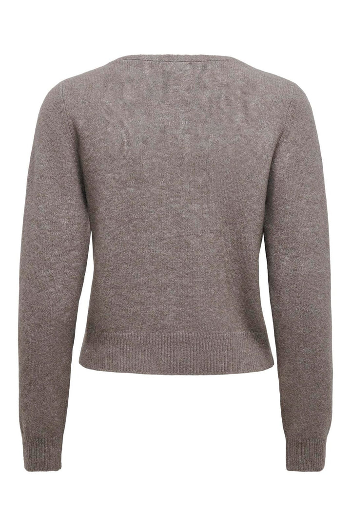 JDY - Jdyfrancie L/S V-Neck Cardigan Knt - 5173924 Falcon W. Pearl Button
