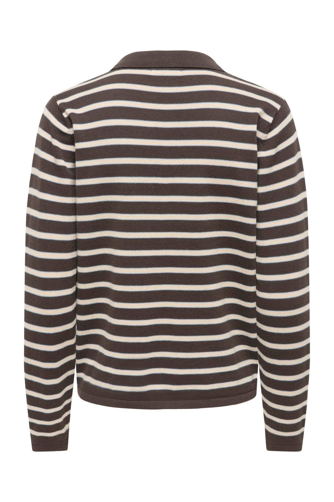 JDY - Jdyina L/S Polo Pullover Knt - 5094718 Mulch Sandshell / Windward Blue