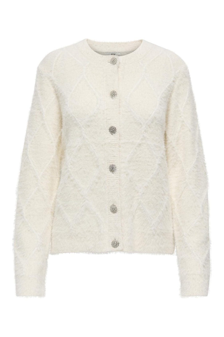 JDY - Jdyjayla L/S O-Neck Cardigan Knt - 4878180 Ecru