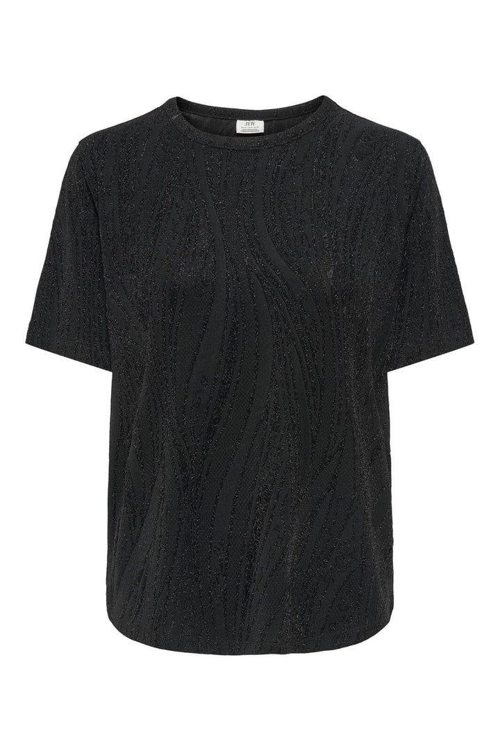 JDY - Jdykiwi S/S O Neck Top - 5173951 Black Glitter