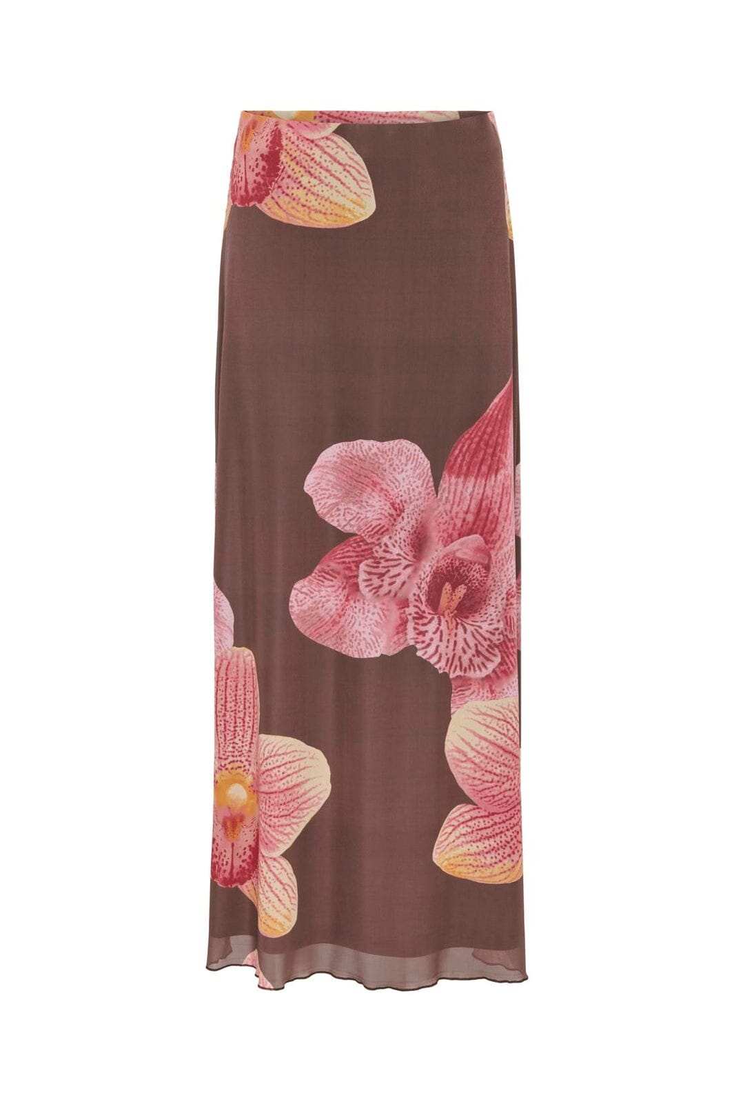JDY - Jdylea Mesh Long Skirt - 5060689 Bracken Hibiscus Flower