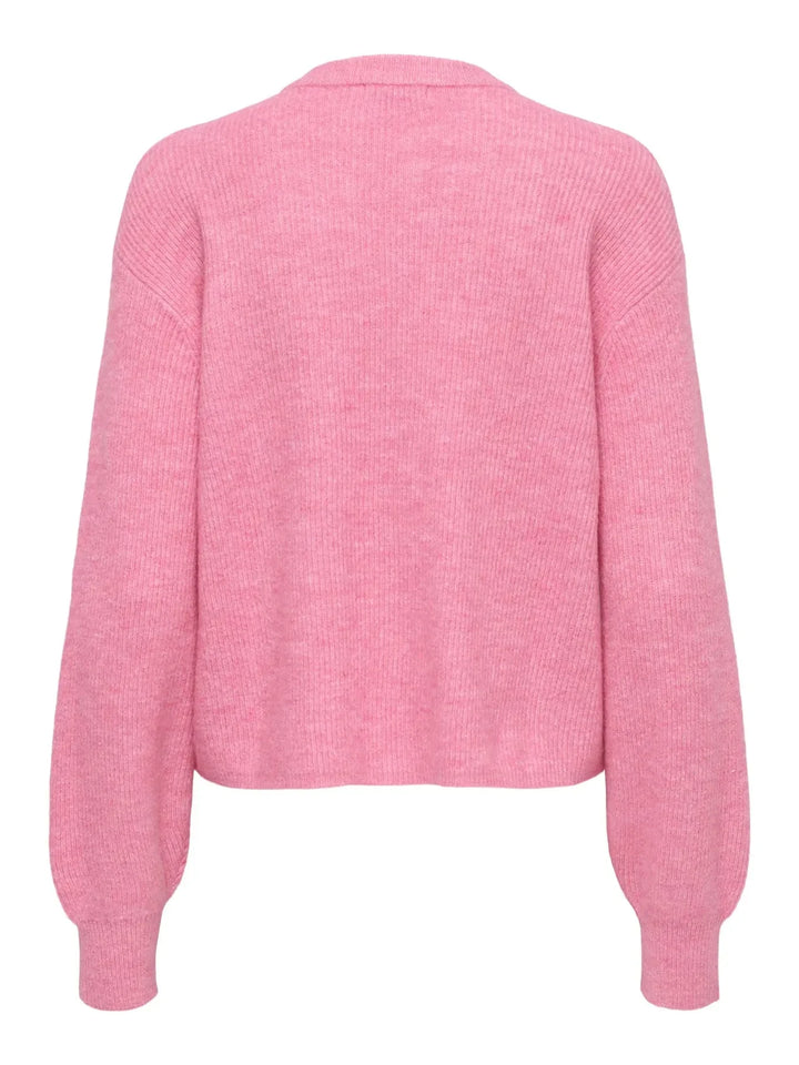 JDY - Jdylumi Life L/S Button Cardiga Knt - 5011120 Aurora Pink Melange Cardigans 