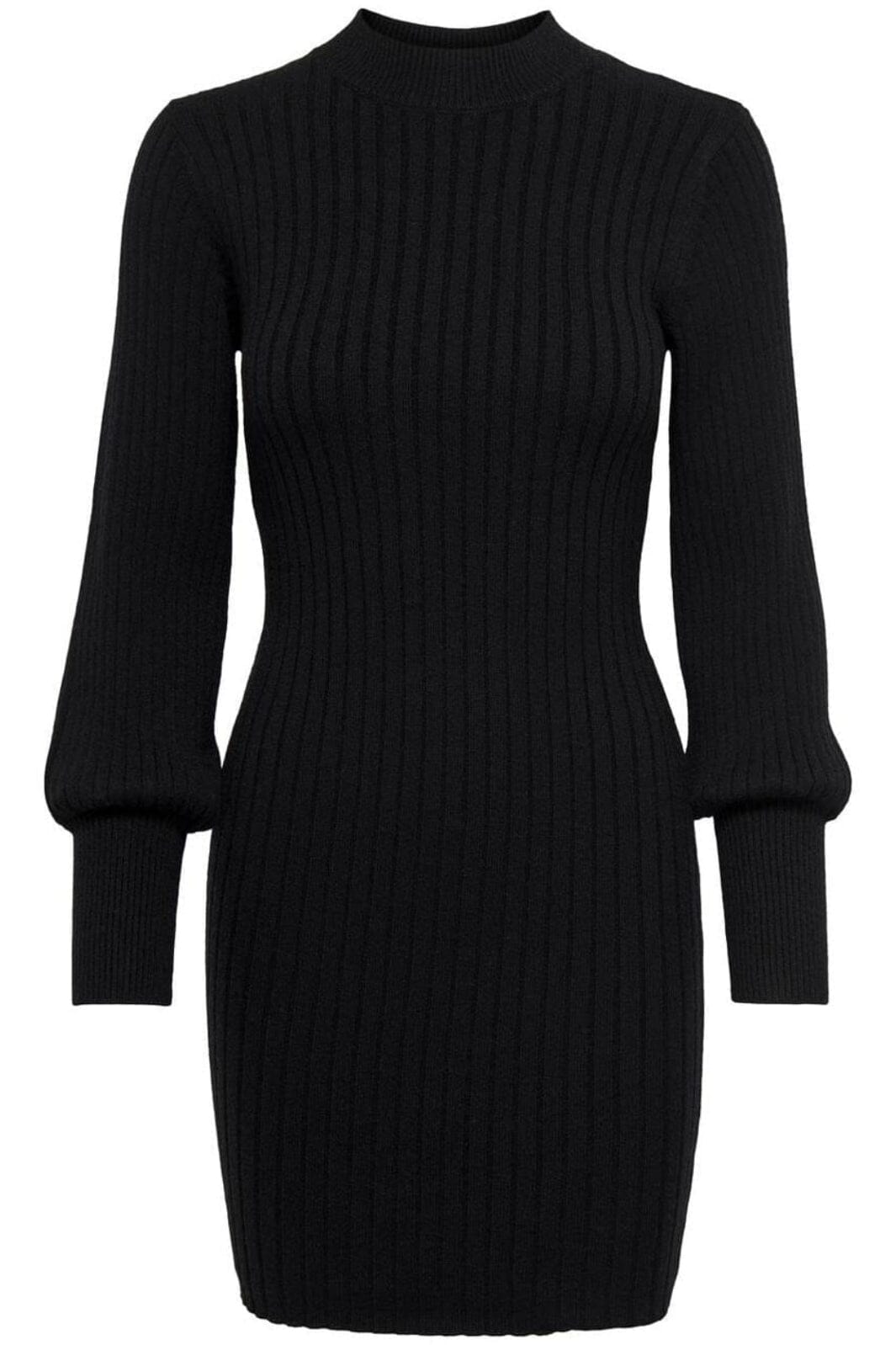 JDY - JDYmagda L/S Volume Sleeve Dress Knt - 4080498 Black Kjoler 