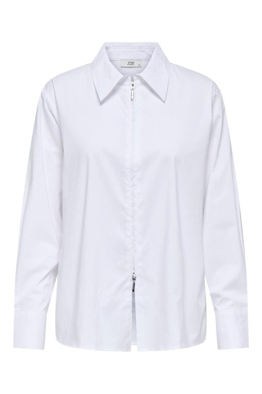 JDY - Jdymio L/S Zip Shirt - 4858745 White