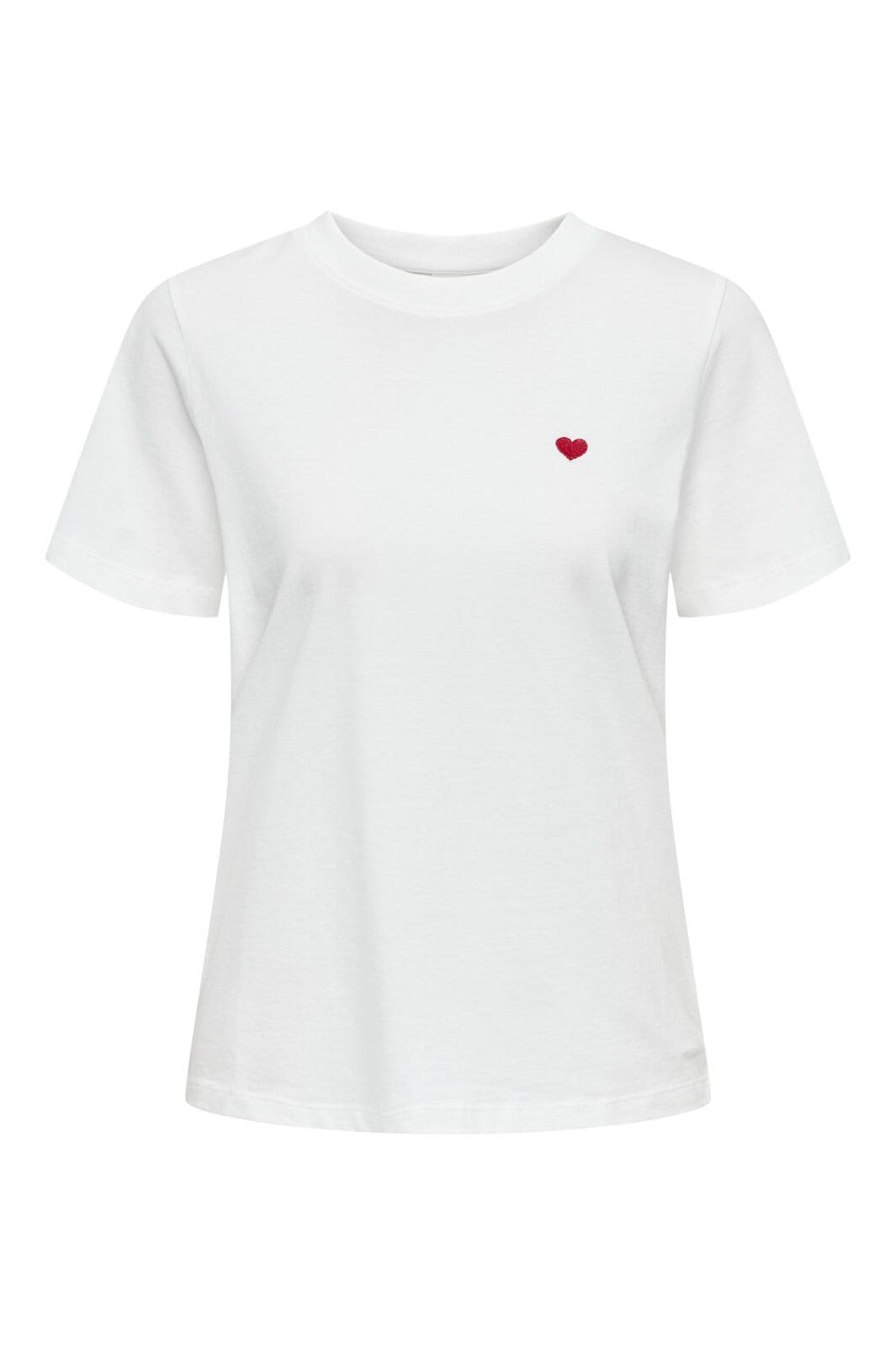 JDY - Jdypisa S/S Print Top - 4533144 Cloud Dancer Bittersweet Heart