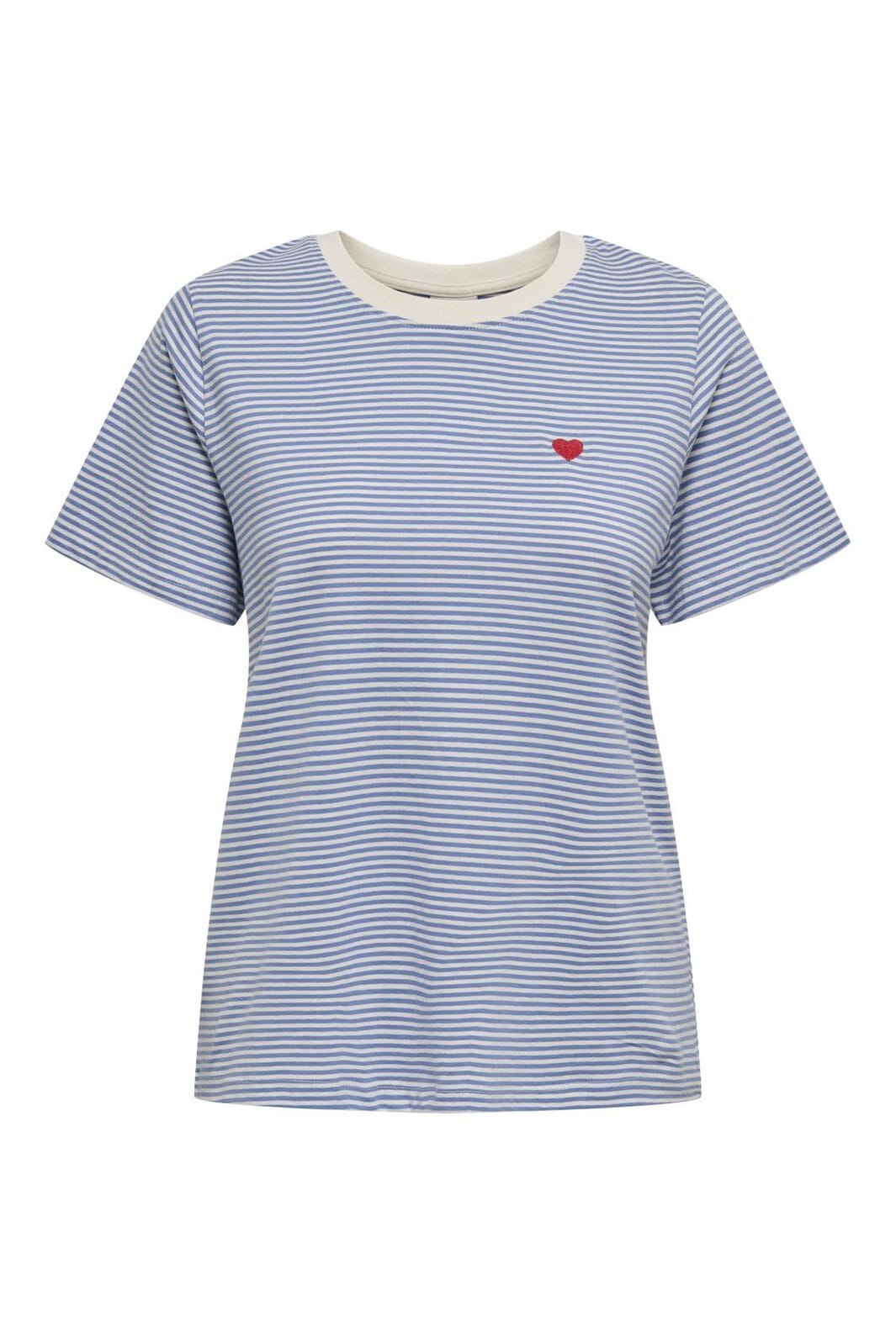 JDY - Jdypisa S/S Print Top - 4816968 Ebb And Flow Cd Stripes And Bs Heart